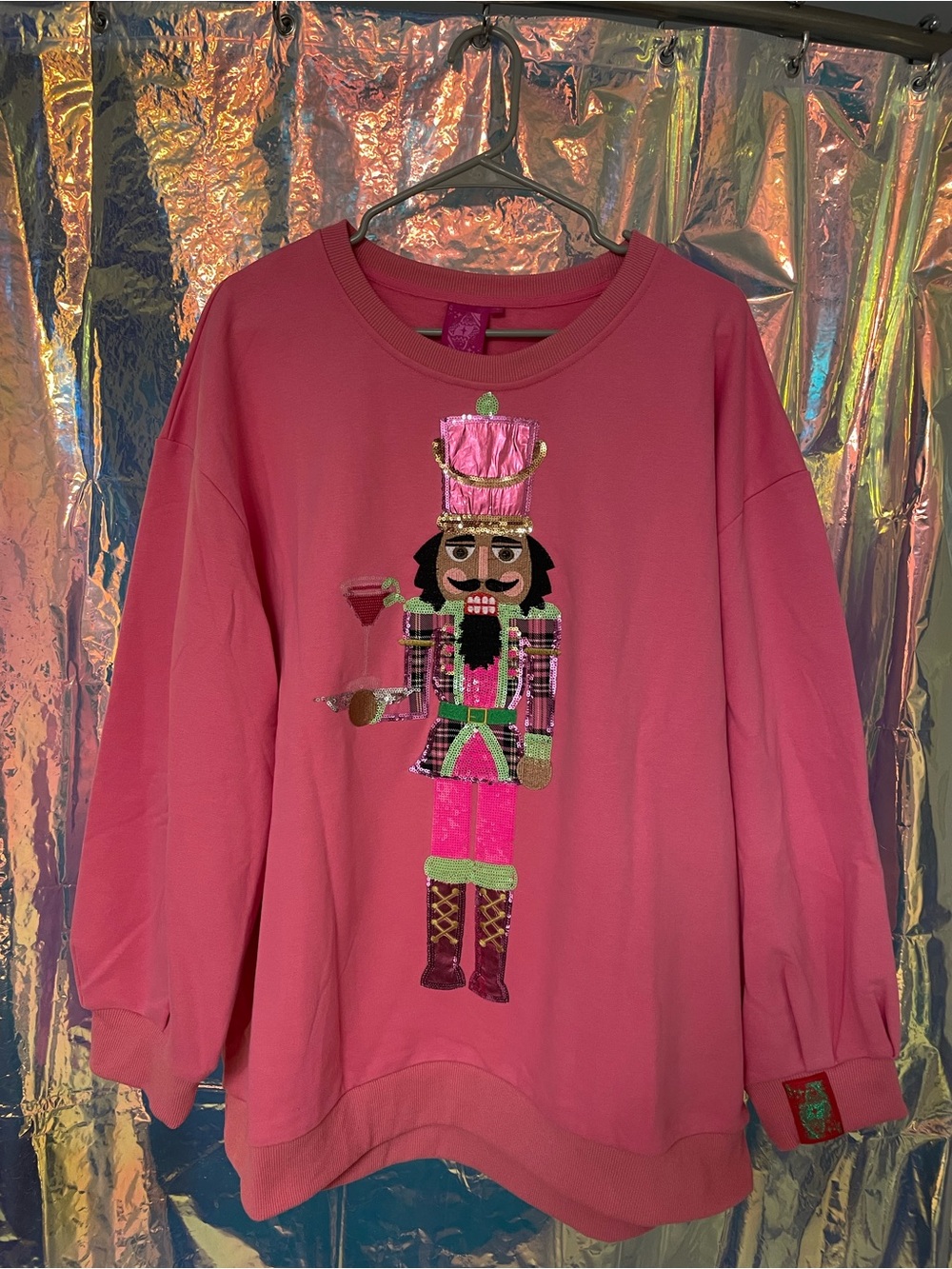 QOS Pink Nutcracker Sweatshirt